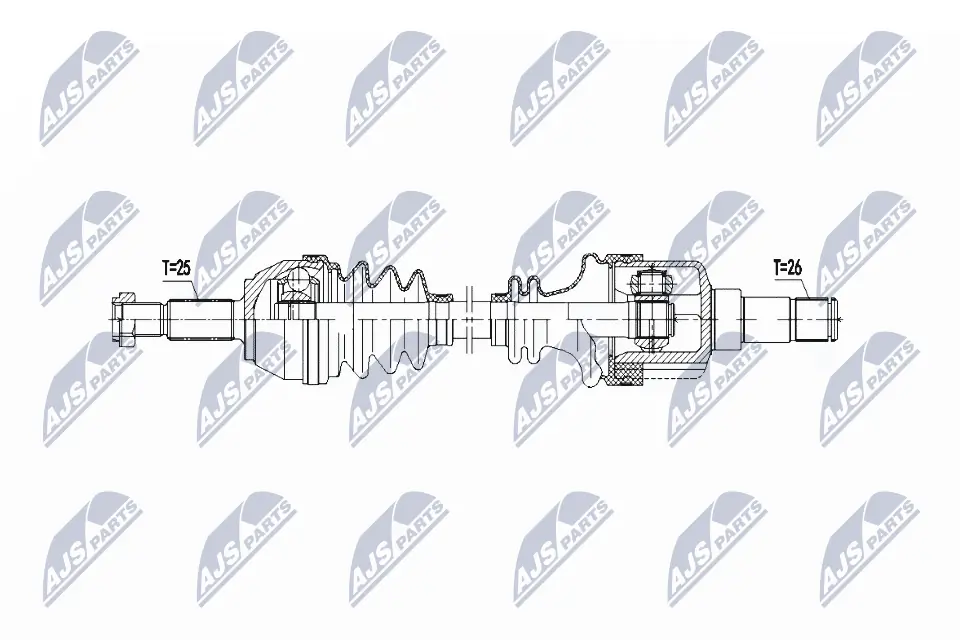 SS7639 DP Group Полуось передняя левая