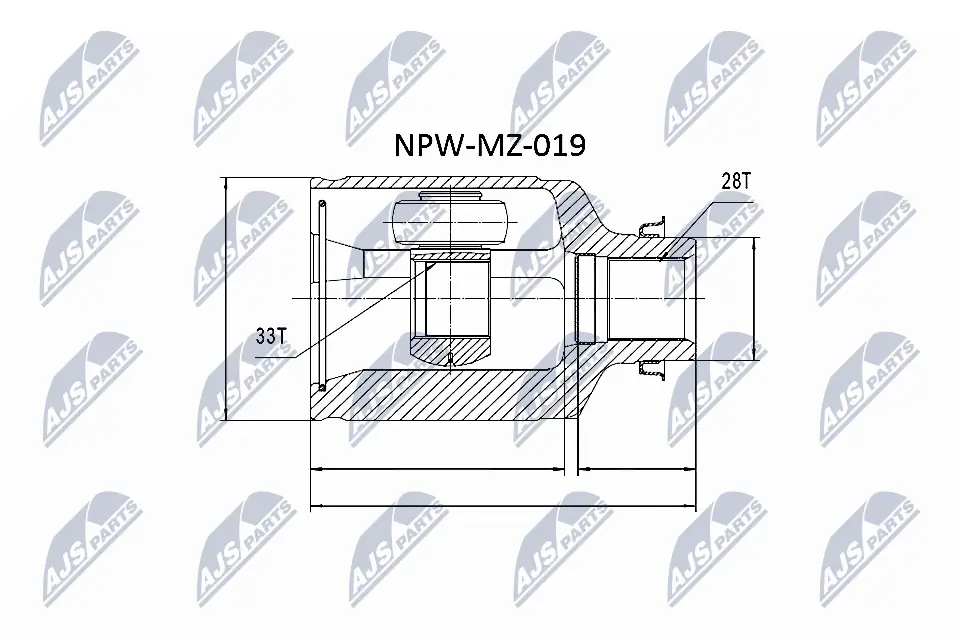 NPWMZ019 NTY Граната внутренняя передняя правая
