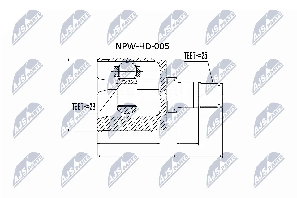 NPWHD005 NTY Граната внутренняя передняя левая
