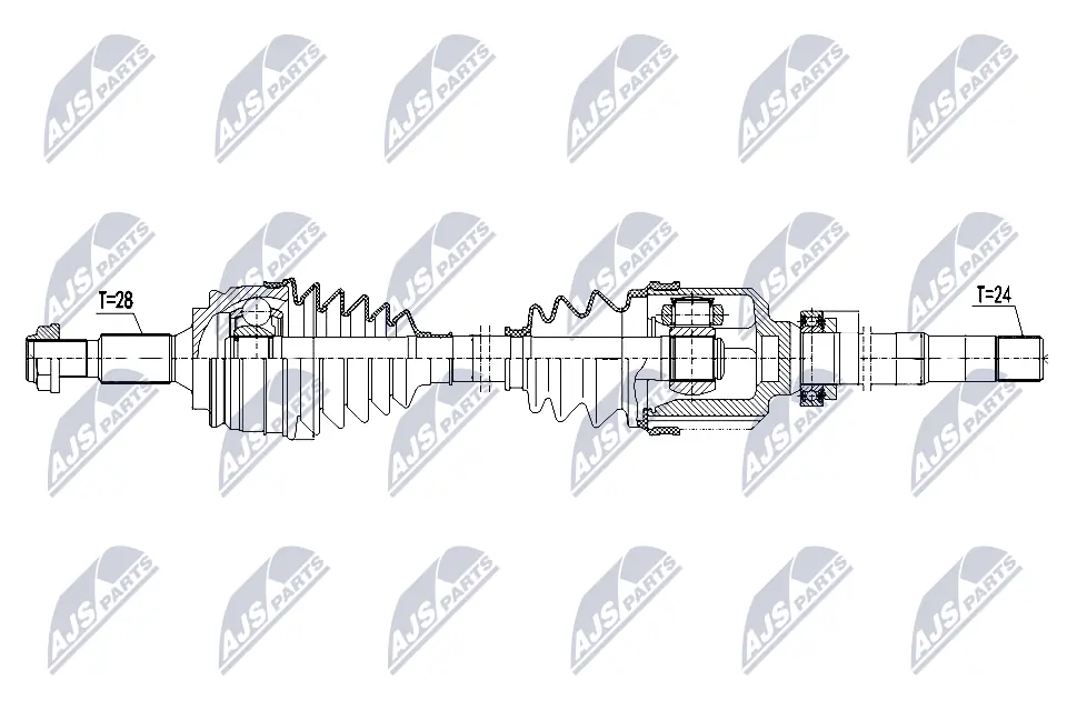 Привод правый Peugeot/Citroen 1613306480