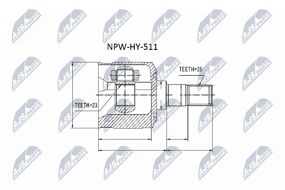 NPWHY511 NTY ШРУС внутренний, передний