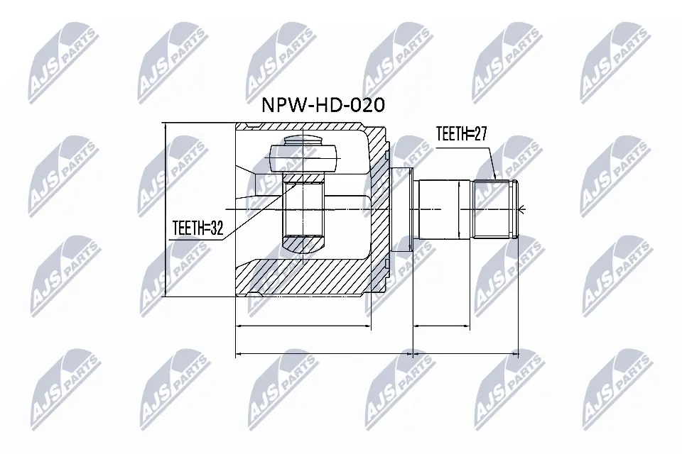 NPWHD020 NTY Граната внутренняя передняя правая