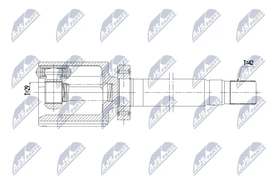 Шарнир привода внутренний Pascal G7M017PC цена, от 42.35 USD