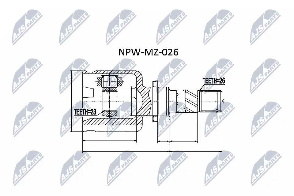 NPWMZ026 NTY Граната внутренняя передняя левая