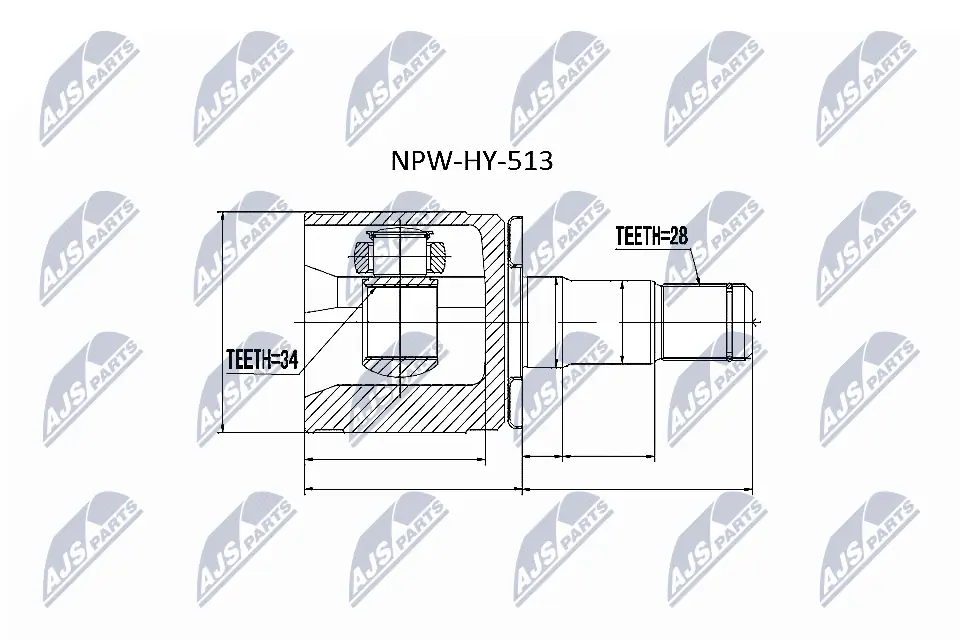 NPWHY513 NTY Граната внутренняя передняя левая