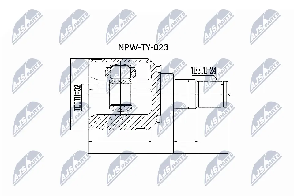 NPWTY023 NTY Граната внутренняя передняя левая