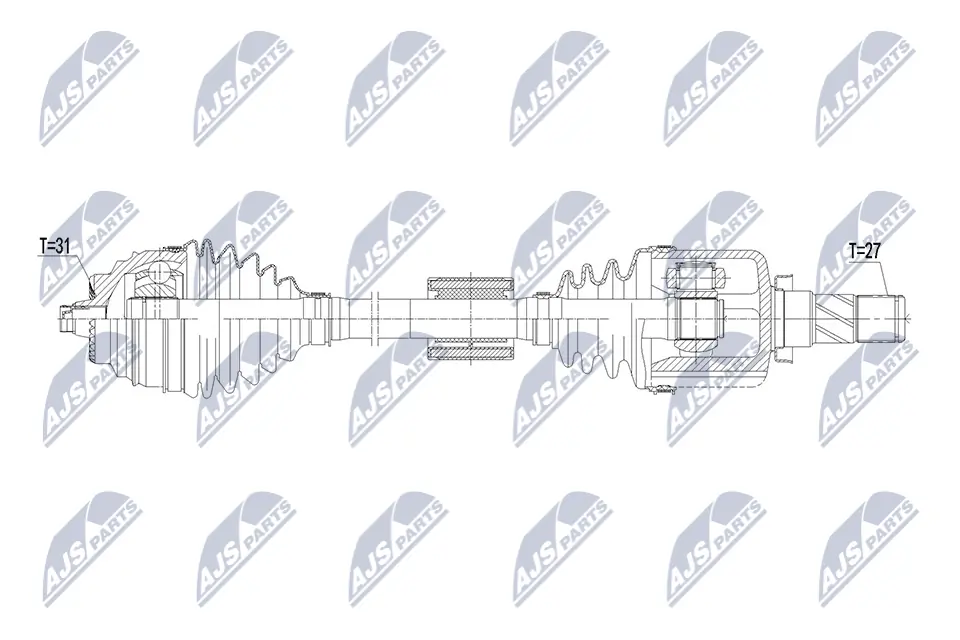 31608681521 BMW Полуось передняя левая