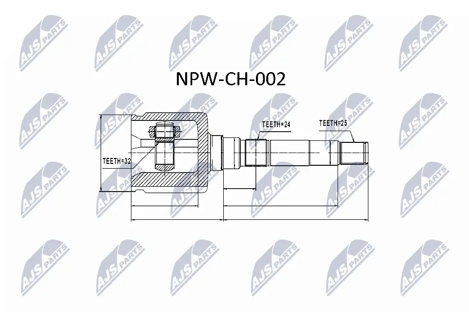 NPWCH002 NTY Граната внутренняя передняя правая