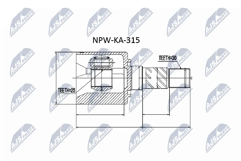 NPWKA315 NTY Граната внутренняя передняя левая