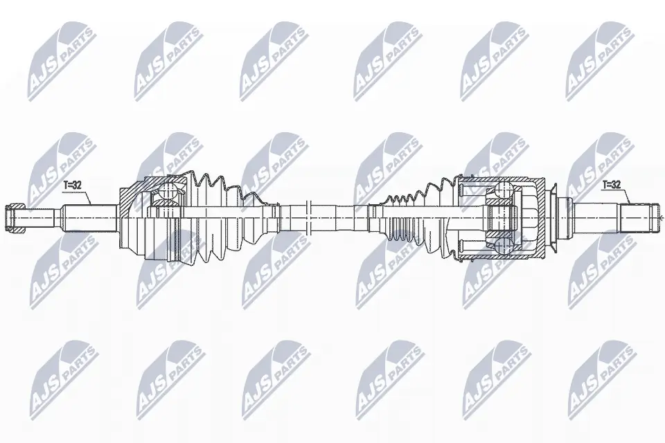 52123524AA Chrysler Полуось задняя левая