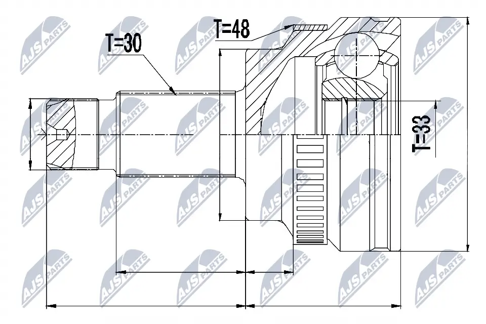 Junta homocinética externa dianteira BMW 5 E61