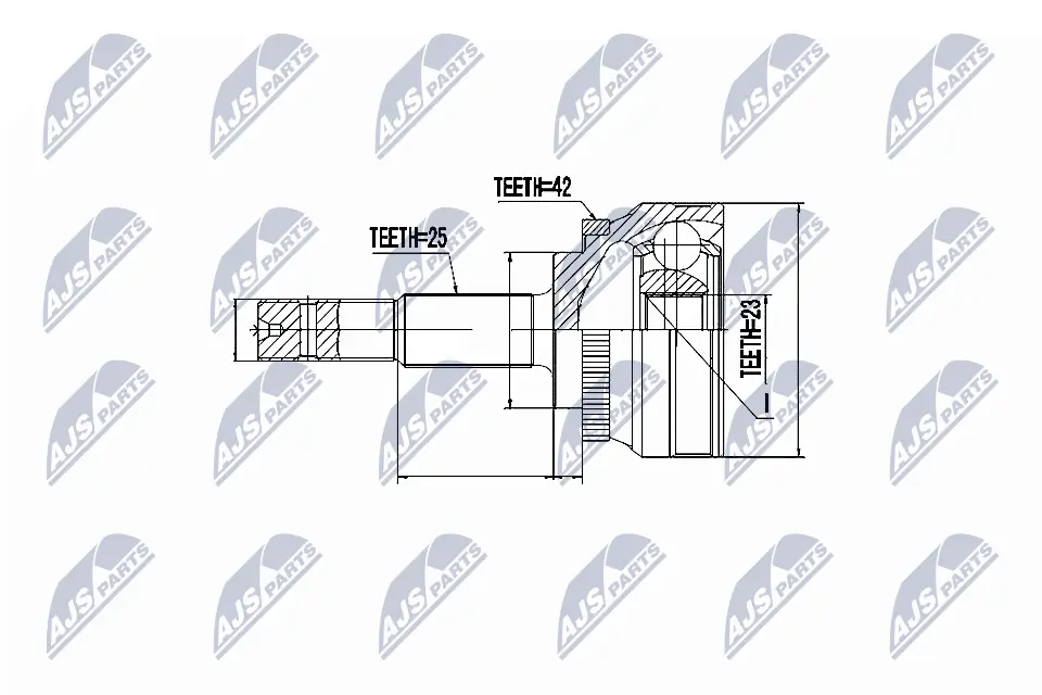 Junta homocinética externa dianteira Nissan Sunny 2 B12