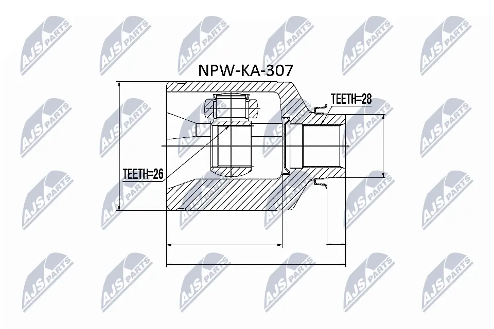 NPWKA307 NTY Граната внутренняя передняя правая