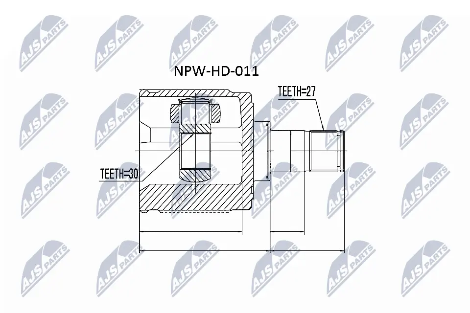 NPWHD011 NTY Граната внутренняя передняя правая