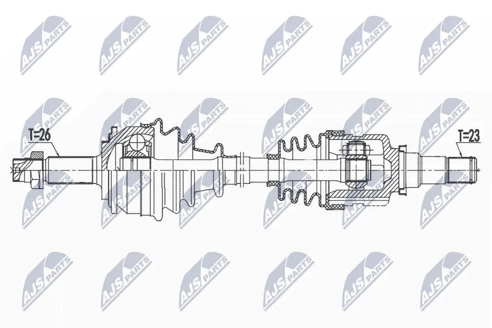 Полуось передняя, правая на Toyota Yaris  P13