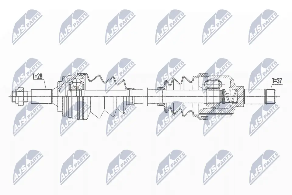 TP562 Transpart Полуось передняя левая