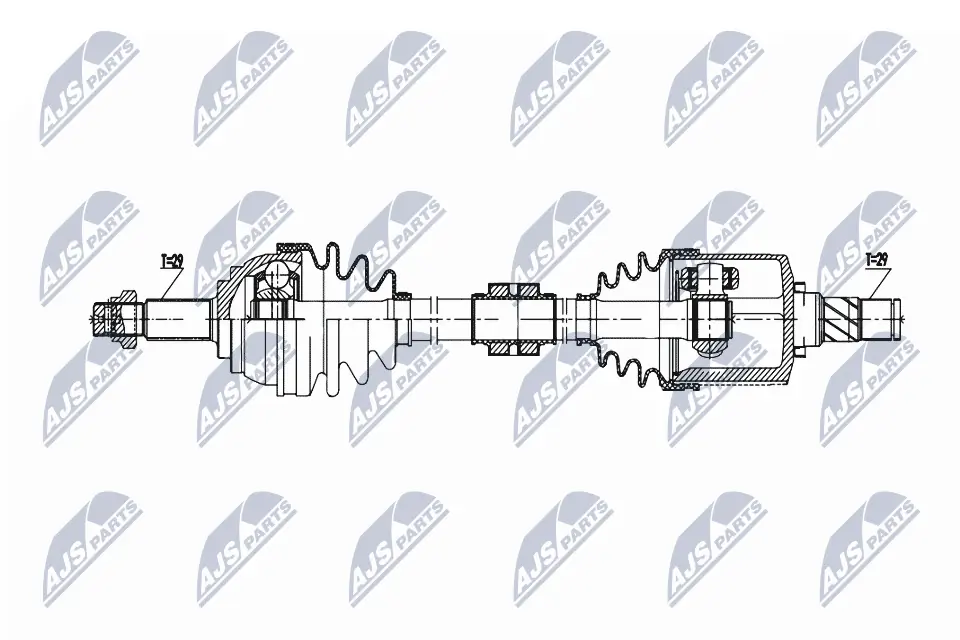 Полуось передняя левая на Nissan Murano  Z50