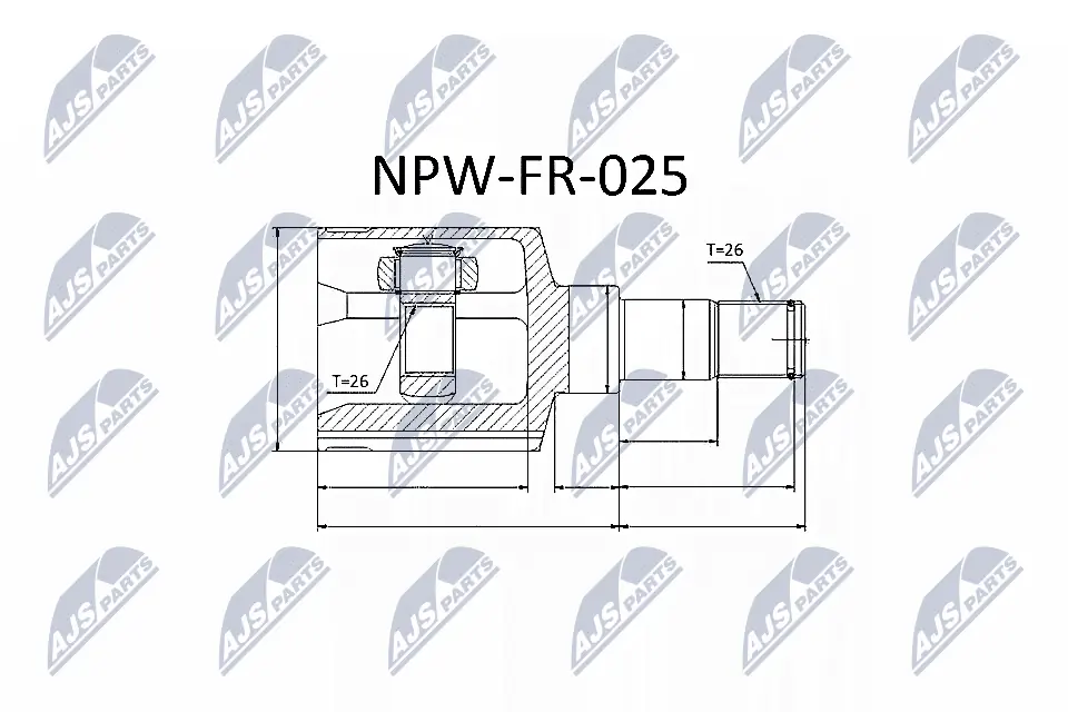 NPWFR025 NTY Граната внутренняя передняя левая