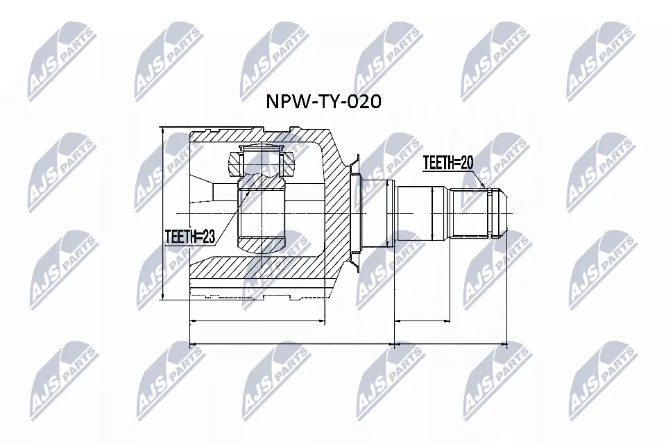 NPWTY020 NTY Граната внутренняя передняя правая