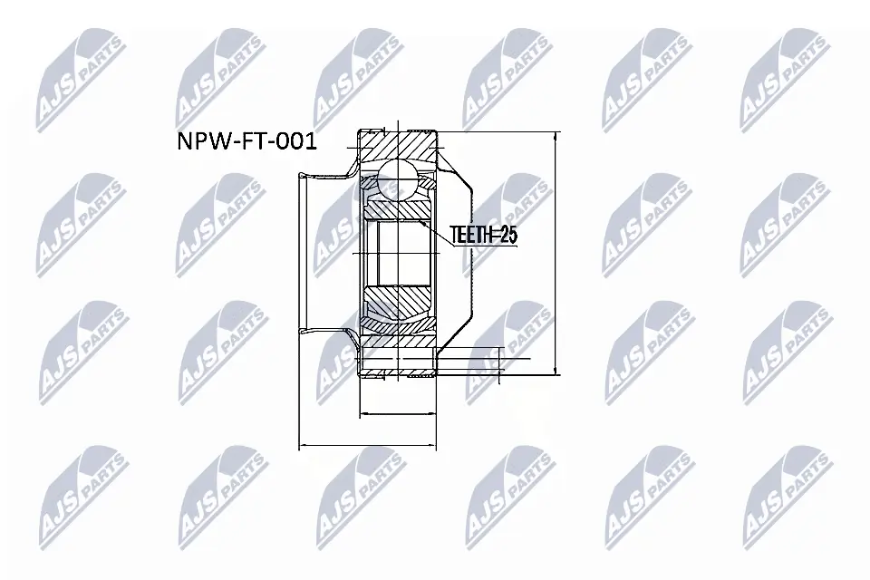 NPWFT001 NTY ШРУС внутренний, передний