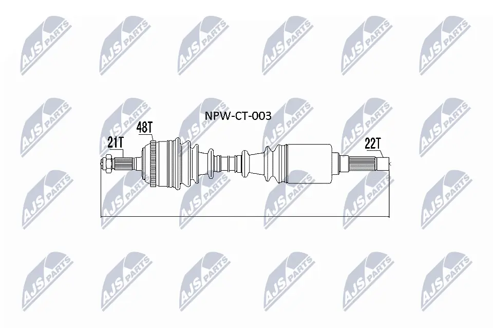 Правая полуось TDS0042 Magneti Marelli