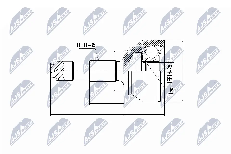Junta homocinética externa dianteira Peugeot Boxer 3 250