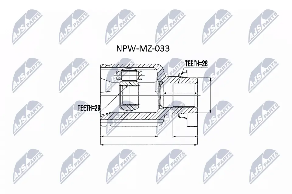 NPWMZ033 NTY Граната внутренняя передняя правая
