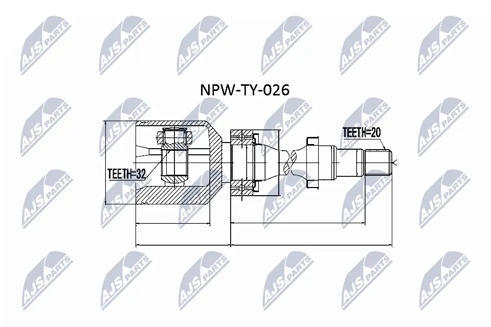 NPWTY026 NTY Граната внутренняя передняя правая