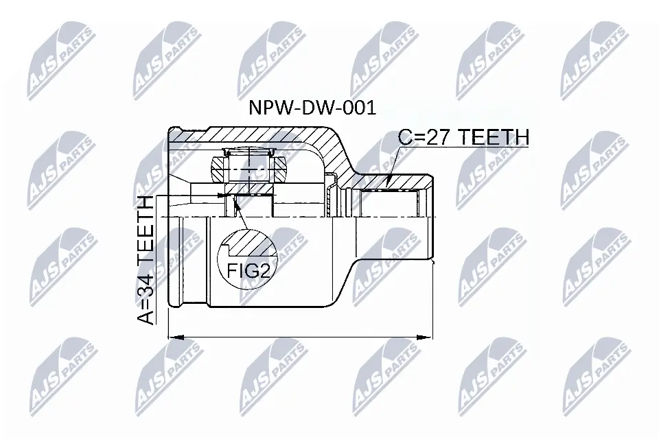 NPWDW001 NTY Граната внутренняя передняя правая