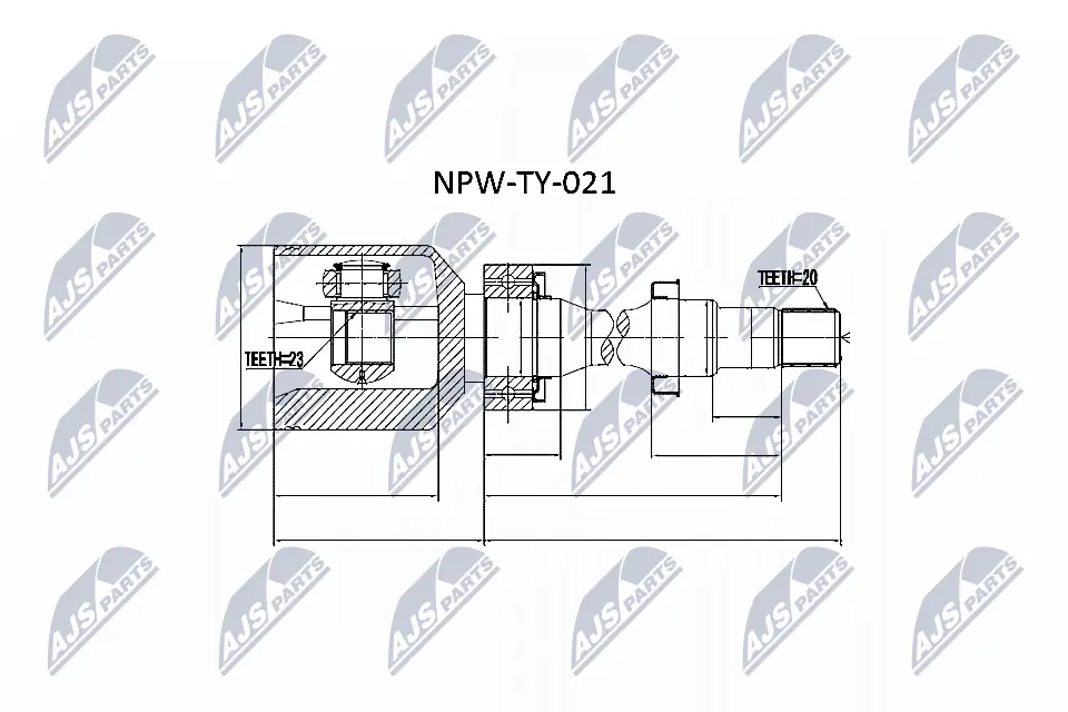 NPWTY021 NTY Граната внутренняя передняя правая