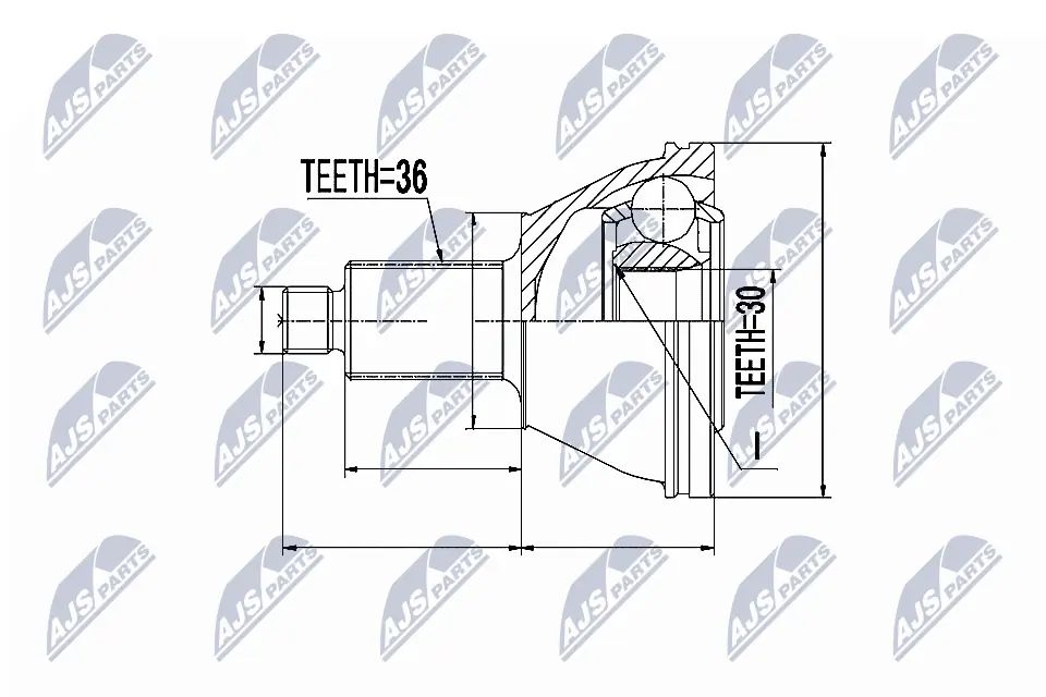 Junta homocinética externa dianteira Seat Ibiza 4 6J5, 6P1