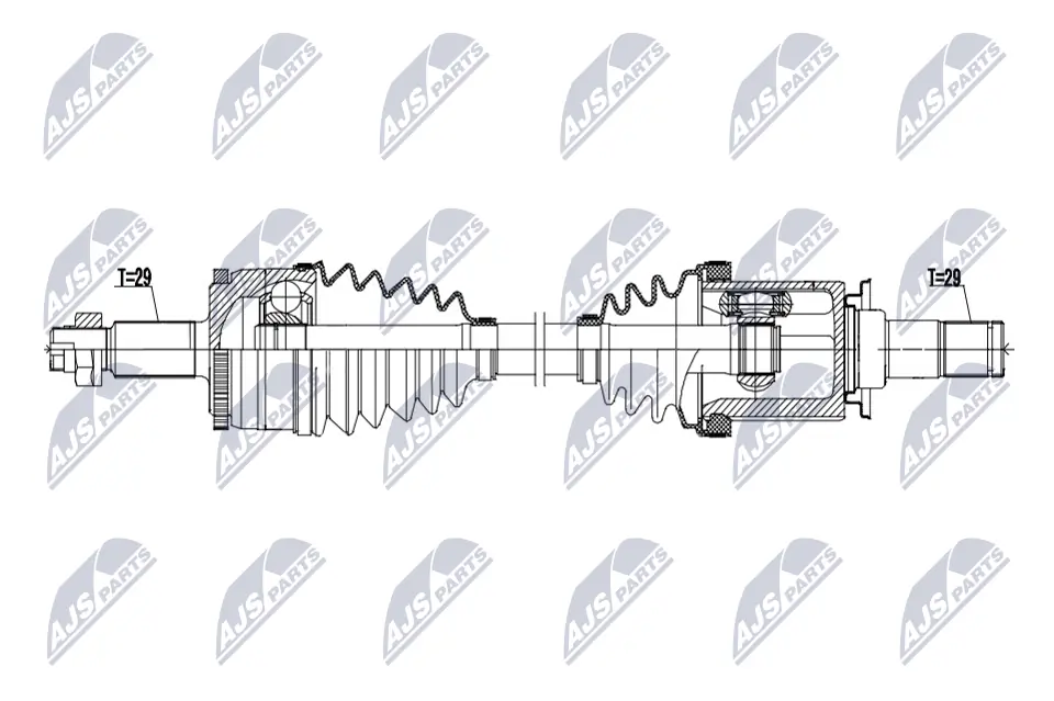 Полуось передняя левая на Land Rover Discovery III LR3