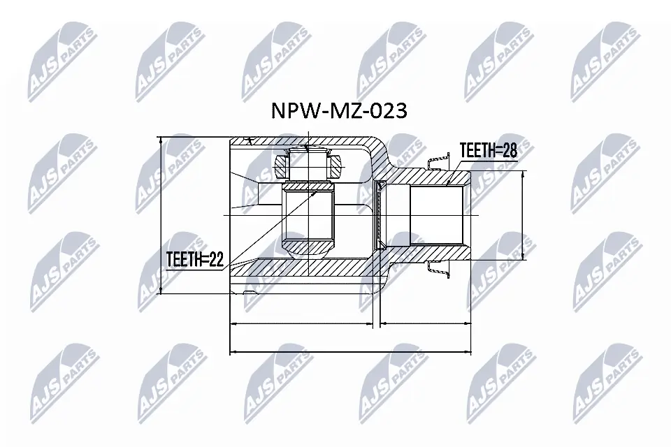 NPWMZ023 NTY Граната внутренняя передняя правая