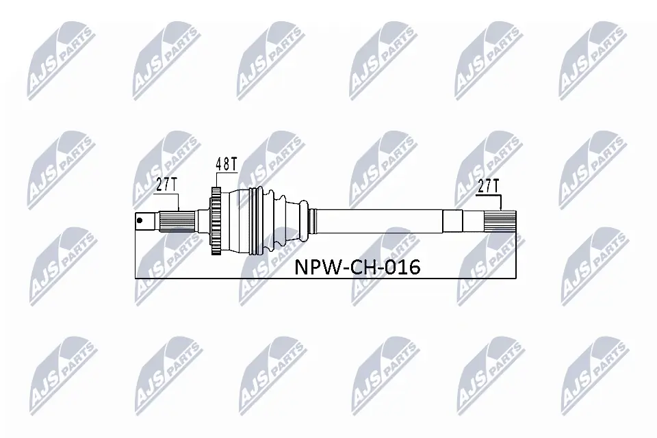 NPWCH016 NTY Полуось передняя, правая