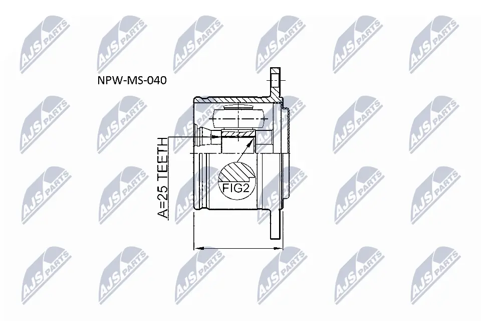 NPWMS040 NTY ШРУС наружный передний, правый