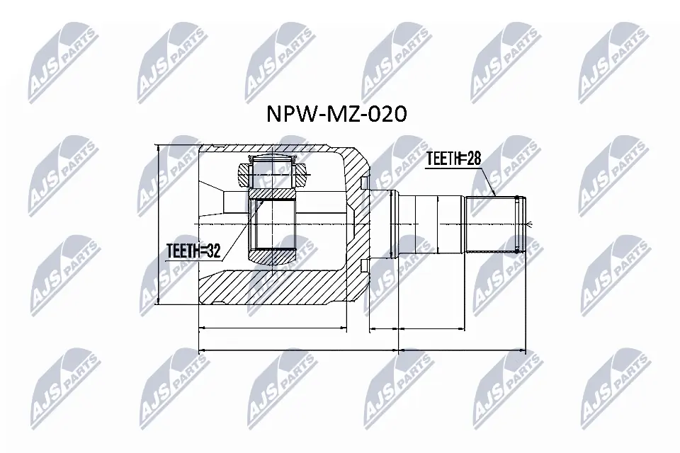 NPWMZ020 NTY Граната внутренняя передняя левая
