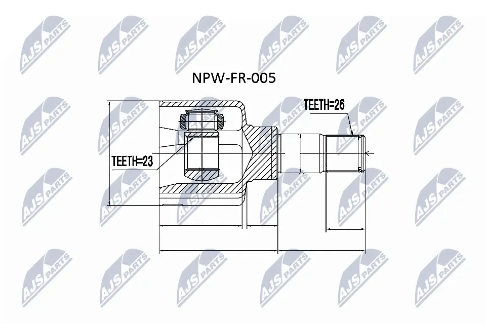 NPWFR005 NTY Граната внутренняя передняя левая