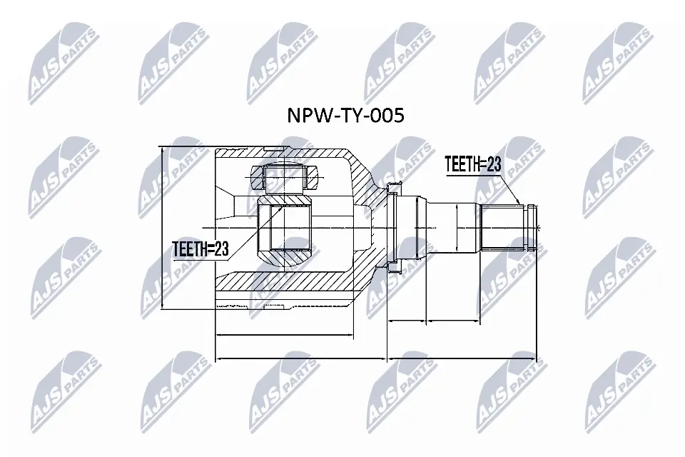 NPWTY005 NTY ШРУС внутренний, передний