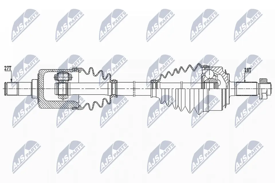 482735 Hart Полуось передняя левая