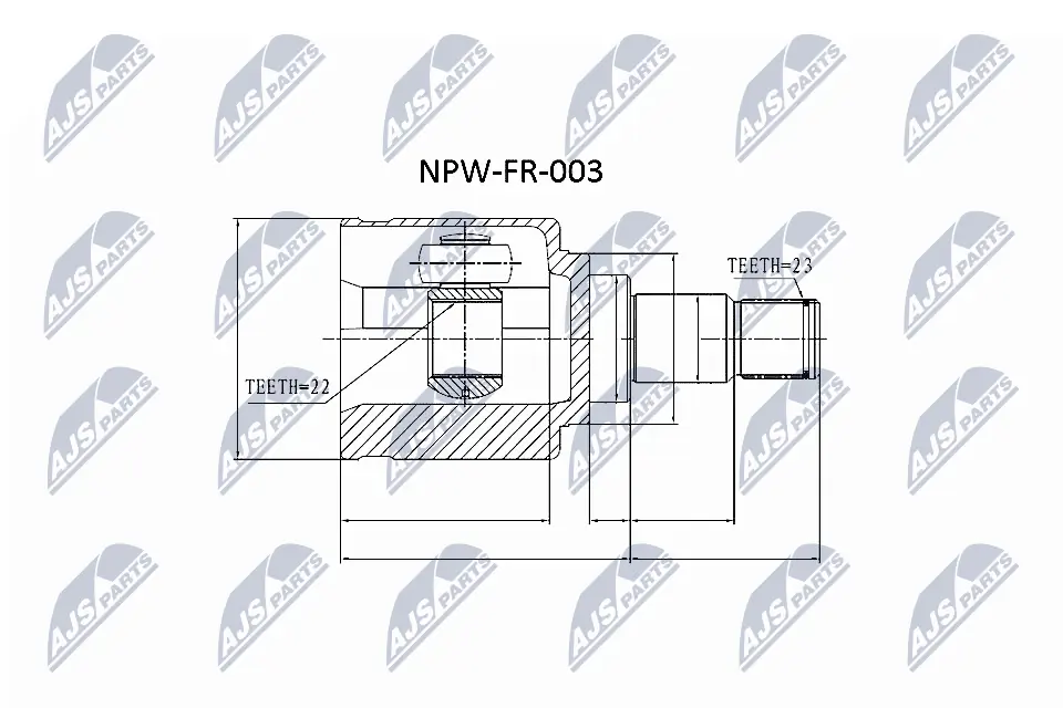 NPWFR003 NTY Граната внутренняя передняя левая