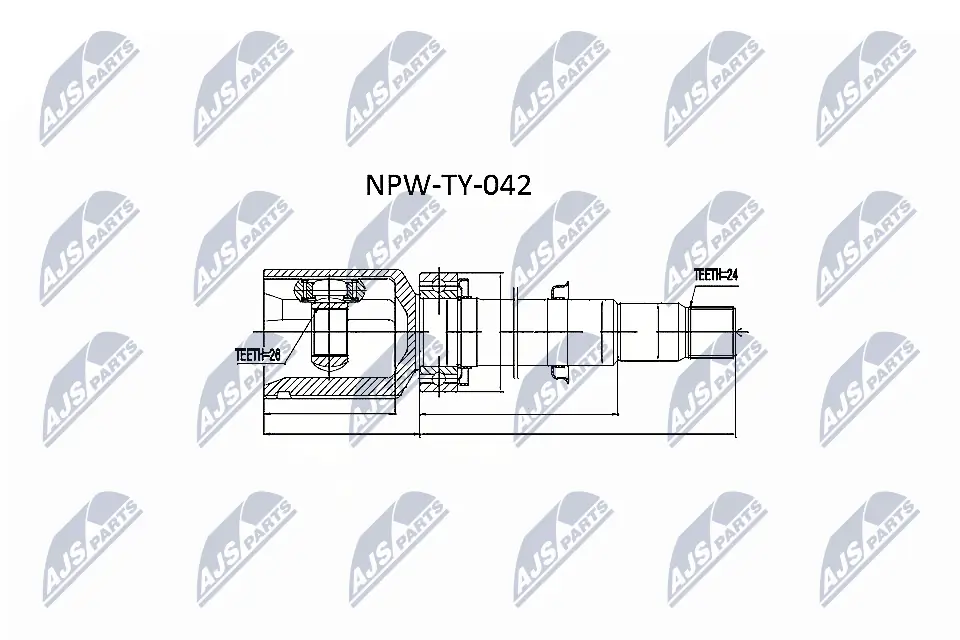 NPWTY042 NTY ШРУС внутренний, передний