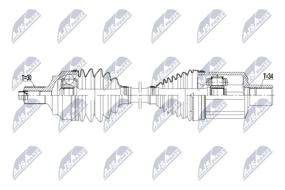 Привод передний левый Posterparts BB8699 цена, от 103.00 USD