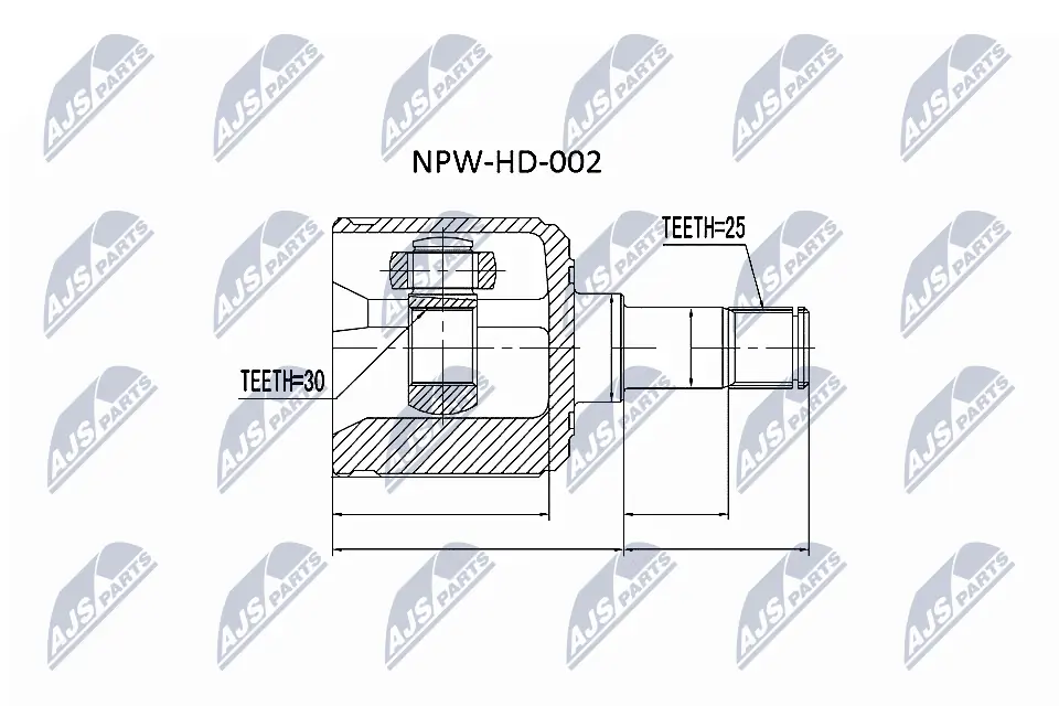 NPWHD002 NTY Граната внутренняя передняя левая