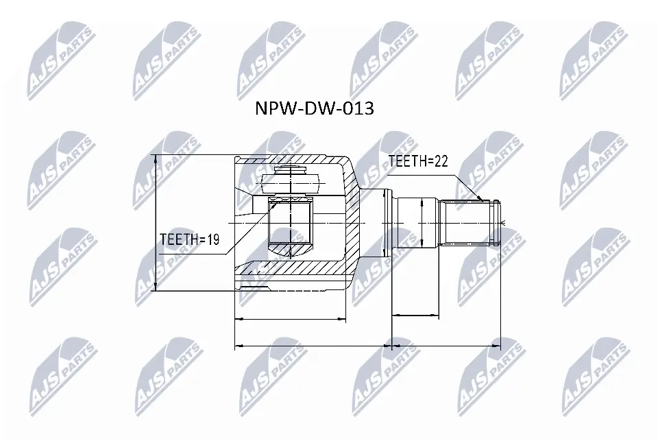 NPWDW013 NTY ШРУС внутренний, передний