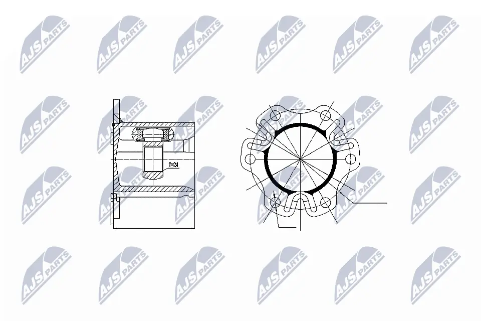 ШРУС внутренний 8K0498103BX VAG
