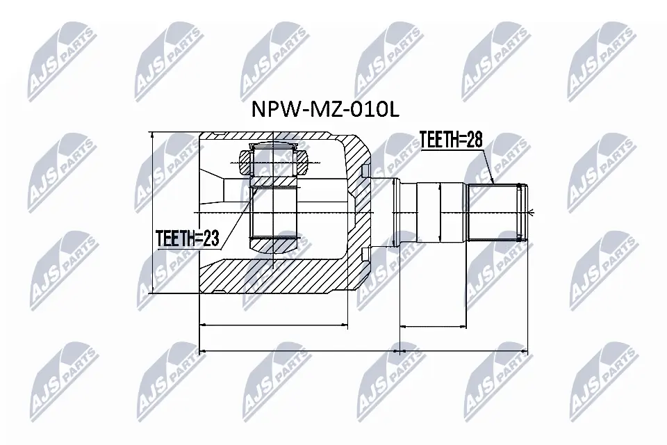 NPWMZ010L NTY Граната внутренняя передняя левая