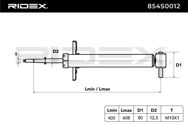 854S0012 Ridex Амортизаторы задние