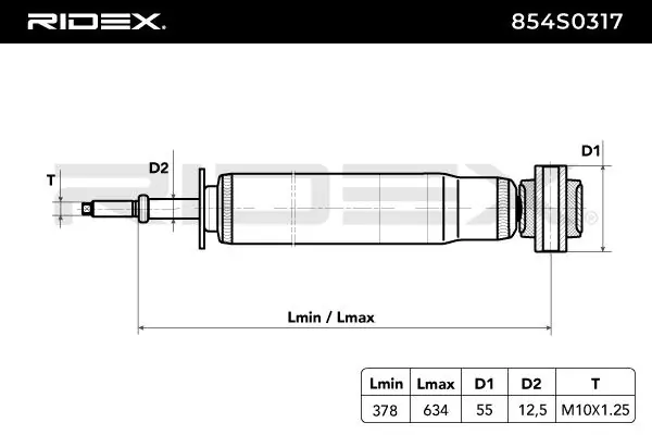 Купить 854S0317 Ridex Амортизатор задней подвески
