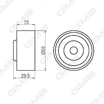 Rolo parasita da correia do mecanismo de distribuição de gás Hyundai Elantra 3 XD