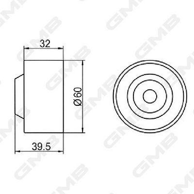 Купить GT10050 GMB Ведуший ролик ГРМ